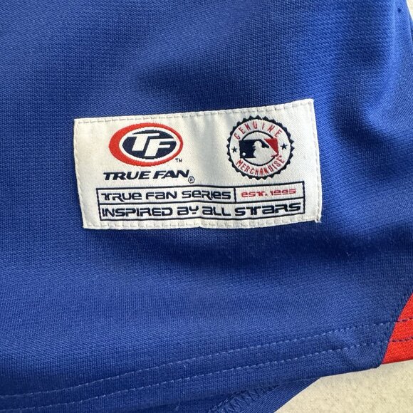 Chicago Cubs MLB Geniune Merchadise True Fan Series Blue Baseball Jersey Sz L - Picture 2 of 10